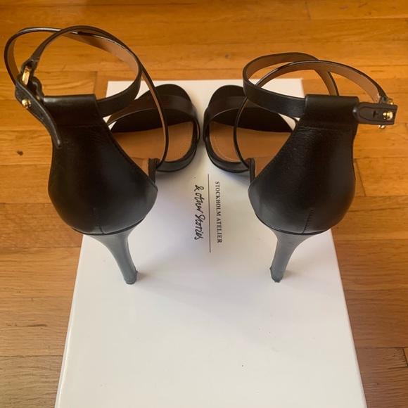 Black Strappy Heels - Picture 3 of 6